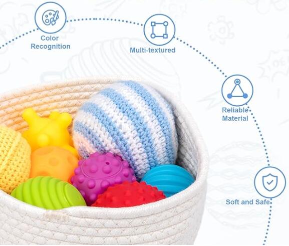 MOLTT Montessori 8 Pack Sensory Balls for Toddlers & Infants